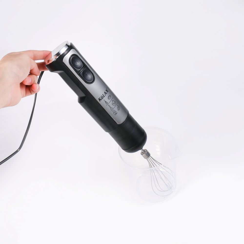 KOLAX Multi-Speed Immersion Hand Blender for Kitchen Mixing, Smoothies, Soups,1000 Watt Powerful, with Blending Stick, Whisk, Chopper and Beaker