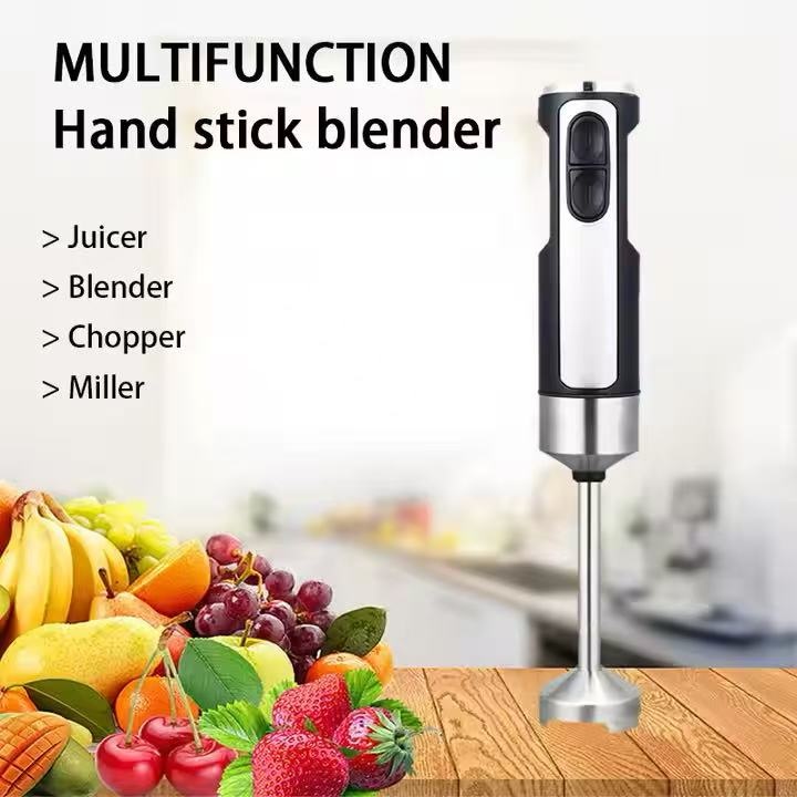 KOLAX Immersion Hand Blender for Kitchen Mixing, Smoothies, Soups, 1000 Watt Powerful, Silver