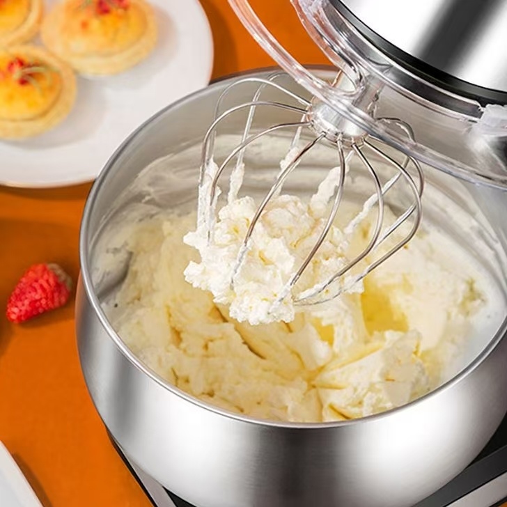 KOLAX Stand Mixer mit LCD-Anzeige 1300W, 6 Geschwindigkeits elektrischer Mixer mit 5L SS-Mischschale, Küchenmischer mit Teighaken, Eiwhisk, Beater & Backspalte, Lebensmittelmischer mit Timer