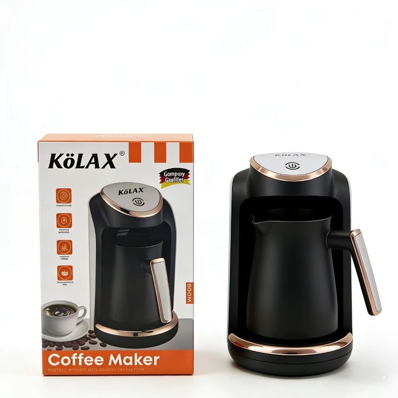 KOLAX Turkish Arabic Greek Coffee Pot Maker 250ml Electric Machine 100% BPA-free 600w