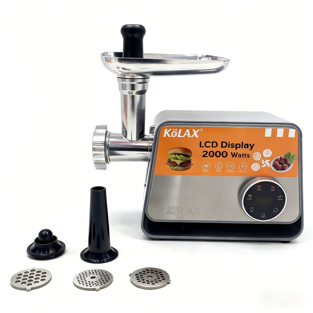 KOLAX Commercial Meat Grinder Electric 3200w LCD Touch Control Heavy Duty Meat Grinders and Sausage Stuffers, Kubbe Kit, with Storage Function for Household Use & Commercial