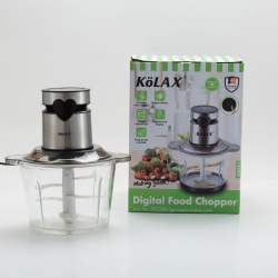 Kolax 3L Electric Glass Food Processor Digital Meat Grinder 1000w LED Time Display Electric Food Chopper Vegetable chopper 3 layers 6 blades