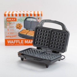 Waffle Maker - 1000-Watt, Non-Stick Plates, Easy-to-Clean, Cool Touch Housing and Skid Resistant Feet, gold ss shell