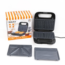 KOLAX 3-in-1 Sandwich Maker,Grill and Sandwich Press, Non-Stick Removable Plates, Space Saving Compact Design 750w