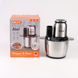 KOLAX Food Processor & Vegetable Chopper for Slicing, Shredding, Mincing,2 Speeds,3L,Easy Clean, 304 Stainless Steel Materia ﻿