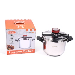 KOLAX Pressure Cooker Stainless Steel 5L, Commercial Stove Top Pressure Cooker Pot, One-Hand Locking, Compatible with Gas & Induction, Fast Cooking for Large Meals, Dishwasher Safe.