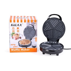 KOLAX Heart Waffle Maker, 900W Nonstick Double-side Heating Mini Heart Waffle Maker, Easy to Clean, Home Baking Machine