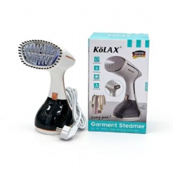 KOLAX 1500 Watt Digital Control Garment Steamer with Fabric Brush, Ultra-Fast Heat Up, 18 Min Continuous Steam for Powerful Wrinkle Remover, Black And White