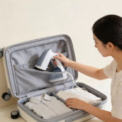 KOLAX Garment Steamer for Clothes,260ML,Folding Handheld Design Garment Wrinkles Remover, 20g/min Strong Penetrating Steam, 25-Sec Fast Heat-up, for Home, Office and Travel