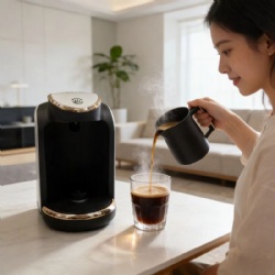 KOLAX Turkish Arabic Greek Coffee Pot Maker 250ml Electric Machine 100% BPA-free 600w