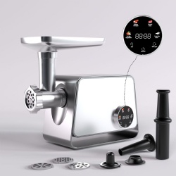 KOLAX Commercial Meat Grinder Electric 3200w LCD Touch Control Heavy Duty Meat Grinders and Sausage Stuffers, Kubbe Kit, with Storage Function for Household Use & Commercial