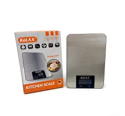 KOLAX Food Scale Kitchen-Scale 5kg Food Scale for Kitchen Stainless Steel LCD Display Many Functions (g/kg/lb:oz/ml/fl'oz) ,Batteries Included