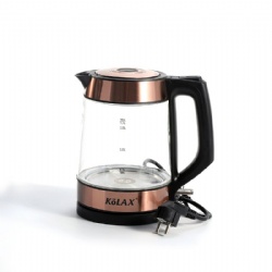 Electric 1.7L fast boiling glass and stainless steel portable kettle