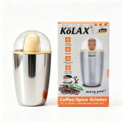 KOLAX 50ml Electric Coffee Grinder For Beans, Spices & More, Stainless Steel Blades, Silver