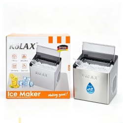 KOLAX Compact Countertop SS Ice Maker, 12KG in 24HRs, 9 Bullet Ice Cubes Ready in 6 Minutes