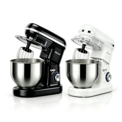 KOLAX Stand Mixer, 5L 6-Speed Tilt-Head Electric Stand Mixer, 3-In-1 Kitchen Mixer with Bowl, Dough Hook, Whisk and Beater,Beige/Black