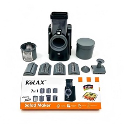 KOLAX Electric Cheese Grater 7 in 1,Stainless Steel Salad Maker,Slicer Shredder