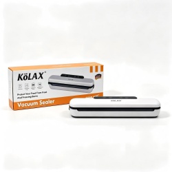 KOLAX Vacuum Sealer, Slim & Compact, Includes 10 Pre-Cut Bags (BPA-Free),  for Long-Term Storage