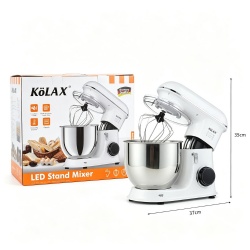 KOLAX Stand Mixer,7.8L 2000W 6-Speed Tilt-Head Food Mixer, Kitchen Electric Mixer with Dough Hook, Wire Whip & Beater