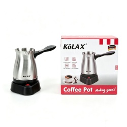 KOLAX Turkish Coffee Maker, 500ml Stainless Steel Turkish Coffee Pot Electric Coffee Maker with Long Handle, Turkish Coffee Machine for Home Travel