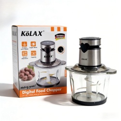 Kolax 3L Electric Glass Food Processor Digital Meat Grinder 1000w LED Time Display Electric Food Chopper Vegetable chopper 3 layers 6 blades